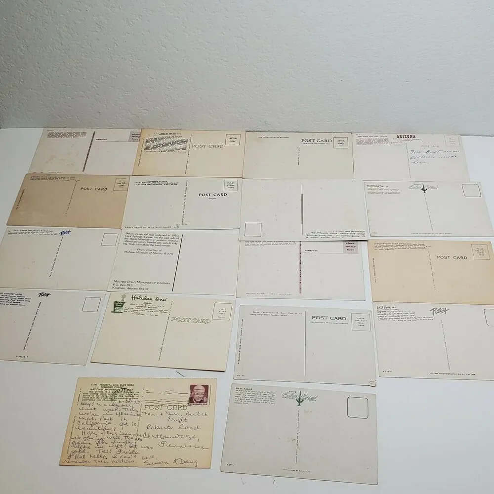 18 Arizona Post Card Lot Cool Springs Cabins Tasty Foods Safford Motel Scenic